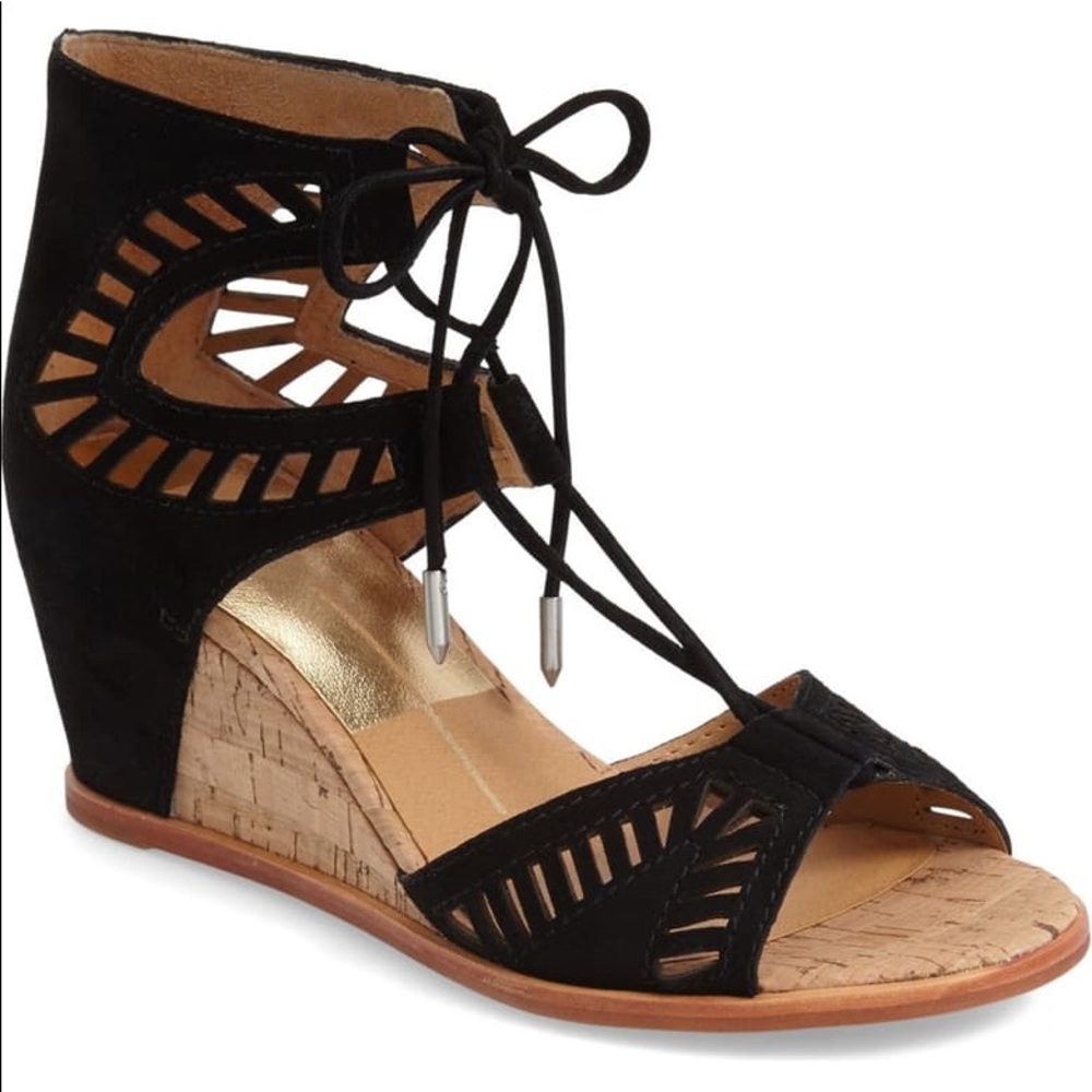 Worn Once! Dolce Vita Black Tie Wedges.